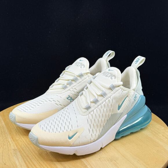 Nike Air Max 270 Shoes (Denim Turquoise/Light Silver/Soft Pearl) Size 7Y/ 8.5 W - Picture 2 of 8